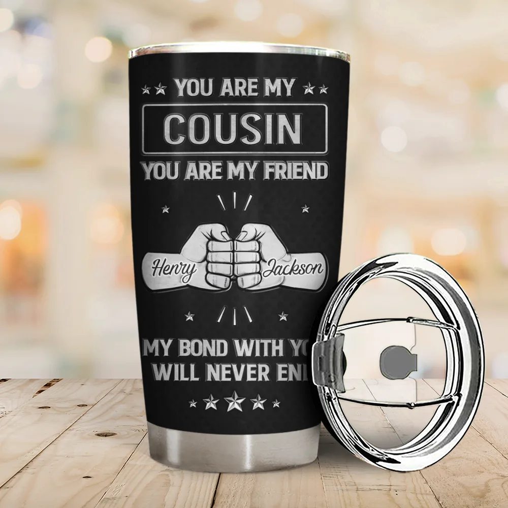 You Are My Brother My Friend 3D Effect - Personalized Tumbler - Image 2