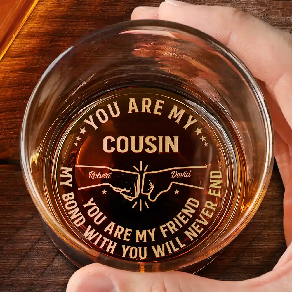You Are My Brother My Friend - Personalized Engraved Whiskey Glass - Image 2