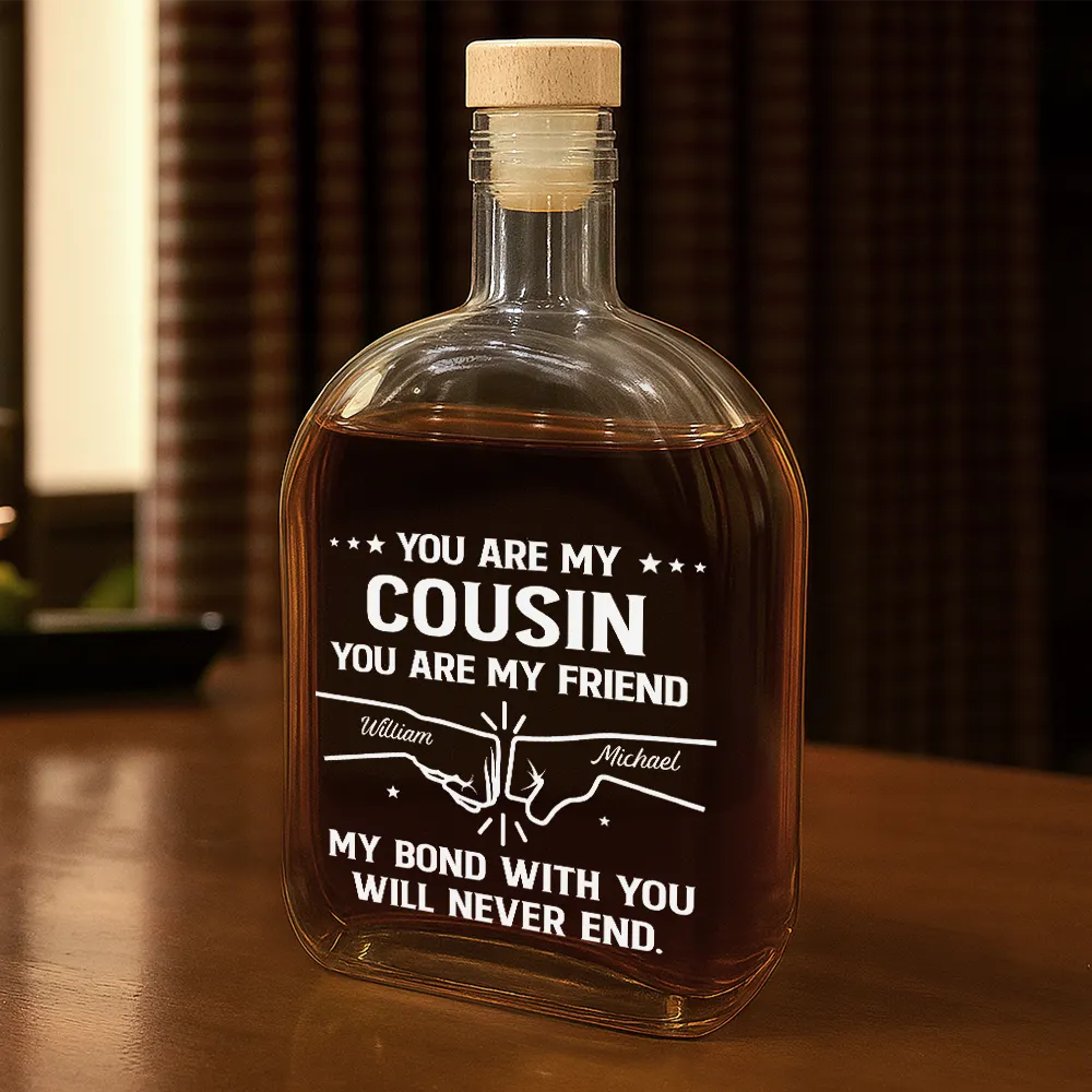 You Are My Brother My Friend - Personalized Whiskey Bottle - Image 2