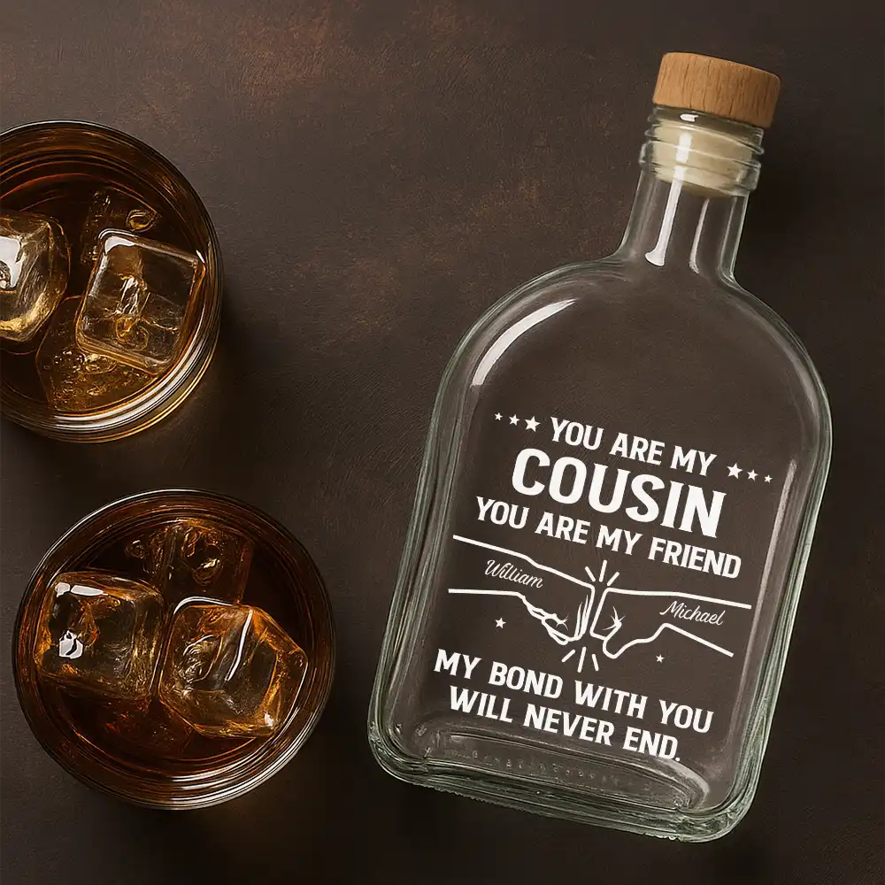 You Are My Brother My Friend - Personalized Whiskey Bottle - Image 4