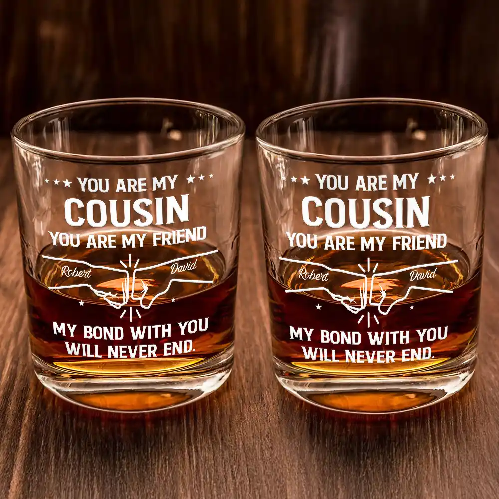 You Are My Brother My Friend - Personalized Whiskey Glass - Image 2