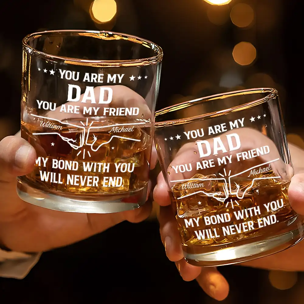 You Are My Brother My Friend - Personalized Whiskey Glass - Image 3