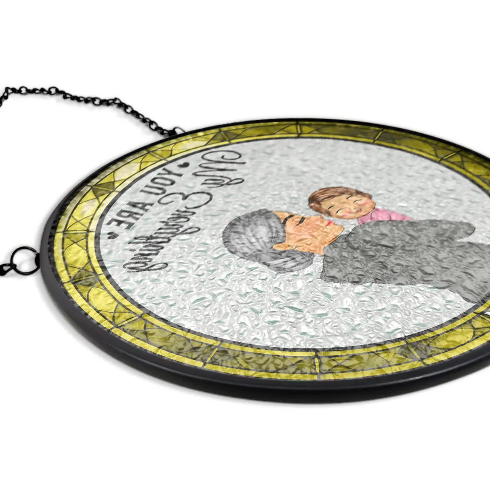 You Are My Everything Newborns New Mom - Personalized Stained Glass Window Hanging Suncatcher - Image 5