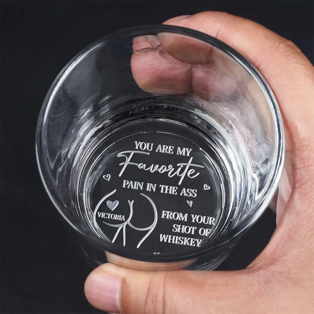 You Are My Favorite Pain - Personalized Engraved Whiskey Glass - Image 4