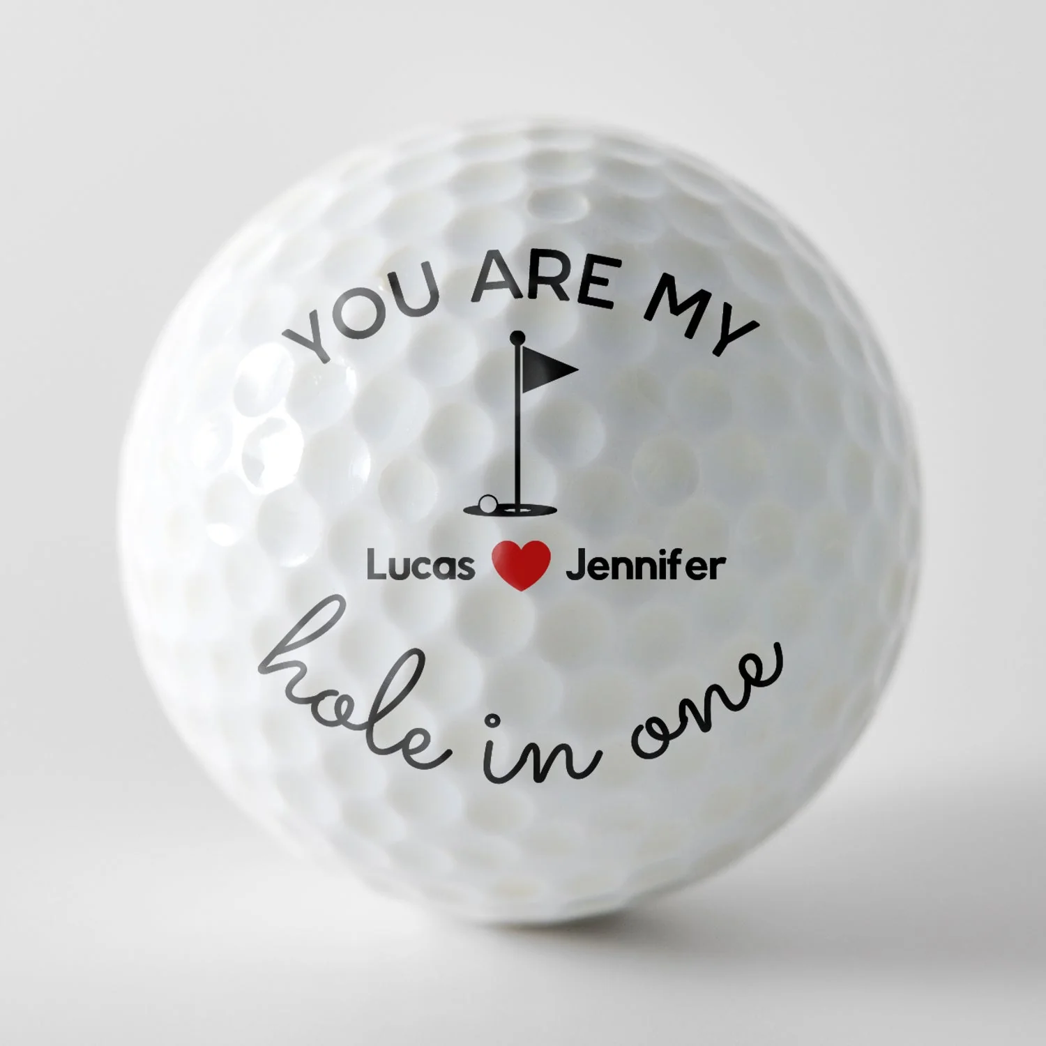 You Are My Hole In One - Gift For Golf Lover, Golfer, Husband, Boyfriend, Dad, Couples - Personalized Golf Ball - Image 3
