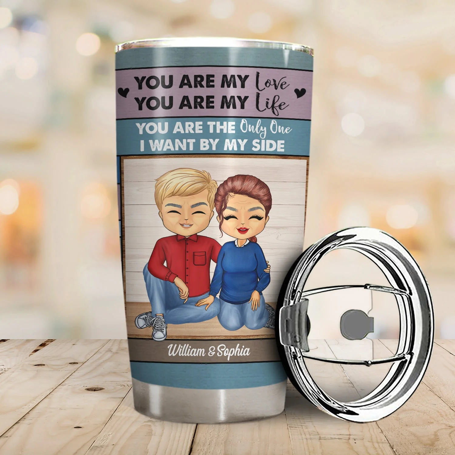 You Are My Love I Married You Because I Can't Live Without You - Anniversary, Loving Gift For Couples, Husband, Wife - Personalized Custom Tumbler - Image 2
