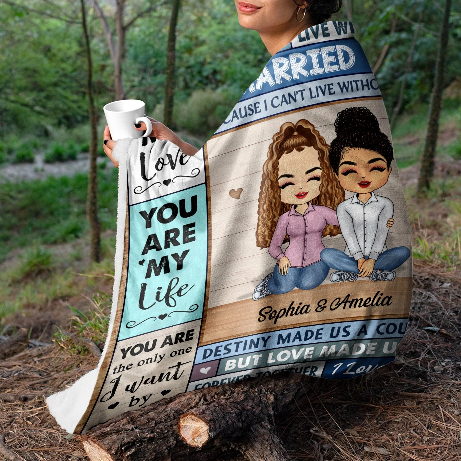 You Are My Love I Married You Because I Can't Live Without You Husband Wife - Gift For Couples - Personalized Custom Fleece Blanket - Image 5