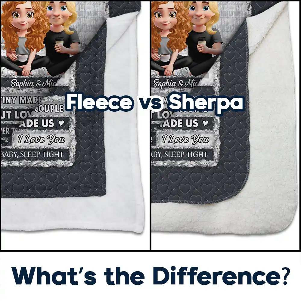 You Are My Love You Are My Life 3D Effect Couple - Personalized Fleece Blanket, Sherpa Blanket - Image 4