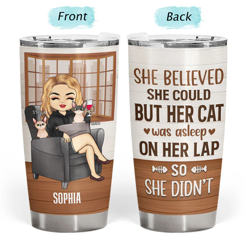 You Are The Best Cat Mom Ever - Mother Gift - Personalized Custom Tumbler - Image 3