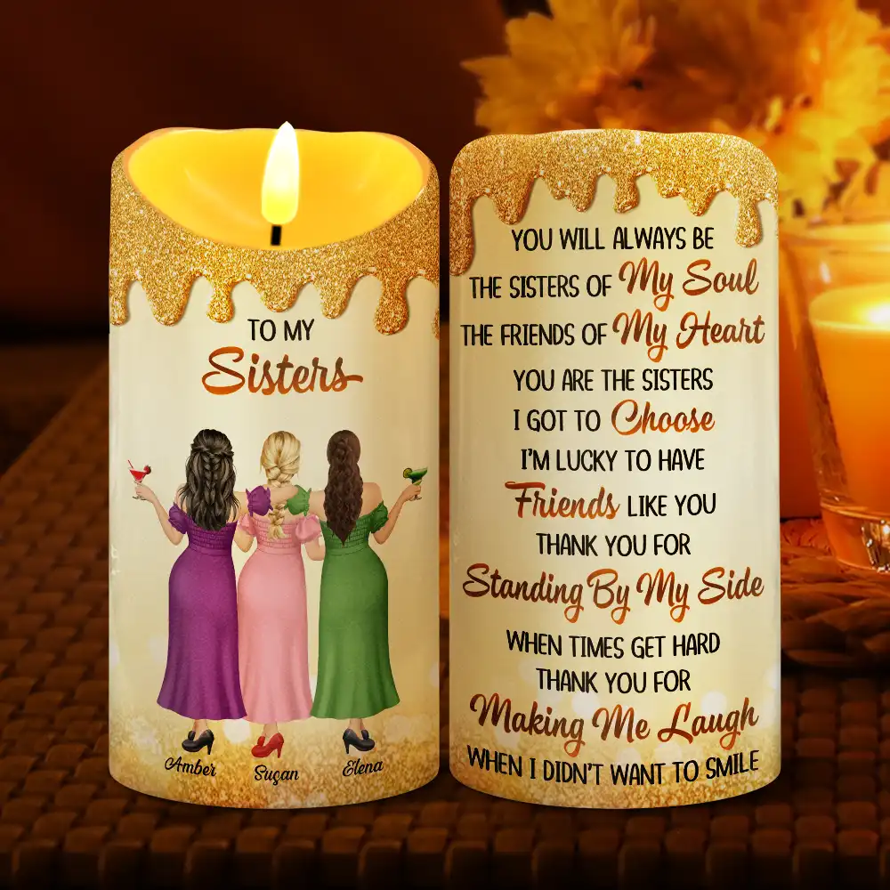 You Are The Sister I Got To Choose 3D Effect - Personalized Flameless LED Candle - Image 2