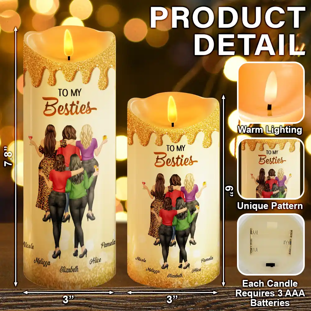 You Are The Sister I Got To Choose 3D Effect - Personalized Flameless LED Candle - Image 5