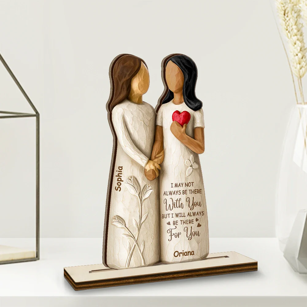You Are The Sister I Got To Choose - 3D Inflated Effect Printed, Personalized Custom Shaped 2-Layered Wooden Plaque - Image 2