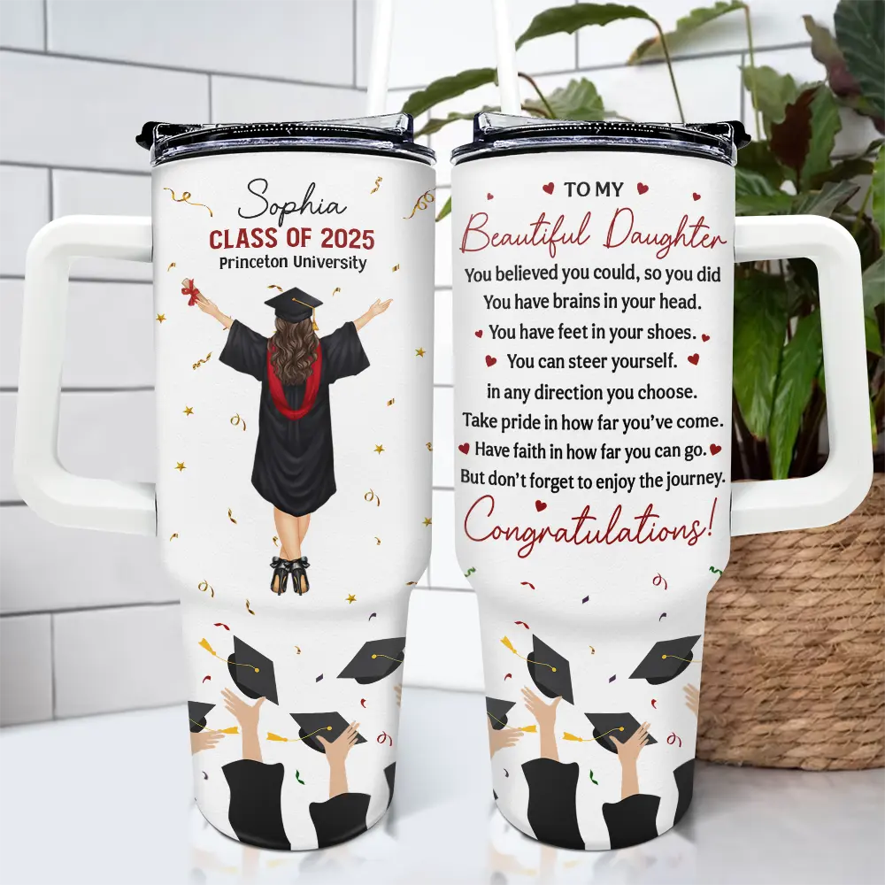 You Believed You Could So You Did - Personalized 40oz Tumbler With Straw - Image 4