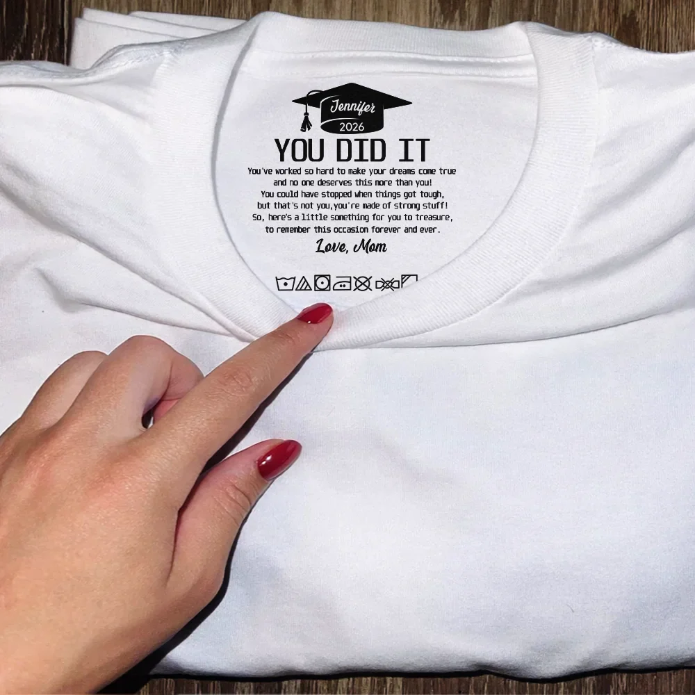 You Did It Amazing Journey Graduation Congratulations - Personalized T Shirt - Image 5