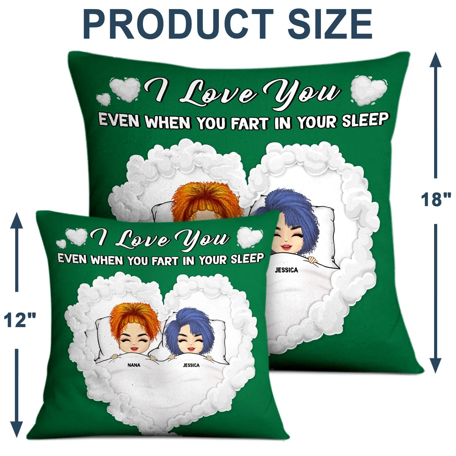 You Fart In Bed - Gift For Couples - Personalized Custom Pillow - Image 4