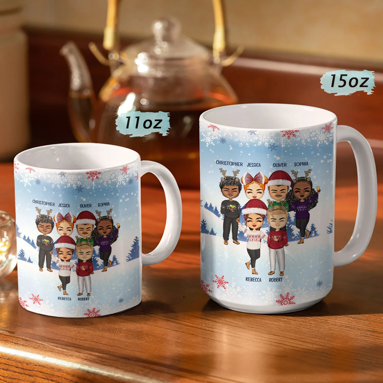 You Laugh I Laugh You Cry I Cry Best Friends - Christmas Gift For Besties - Personalized Custom White Edge-to-Edge Mug - Image 3
