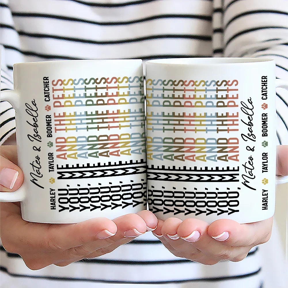 You Me And The Dog Cat Hidden Message - Personalized Mug - Image 2