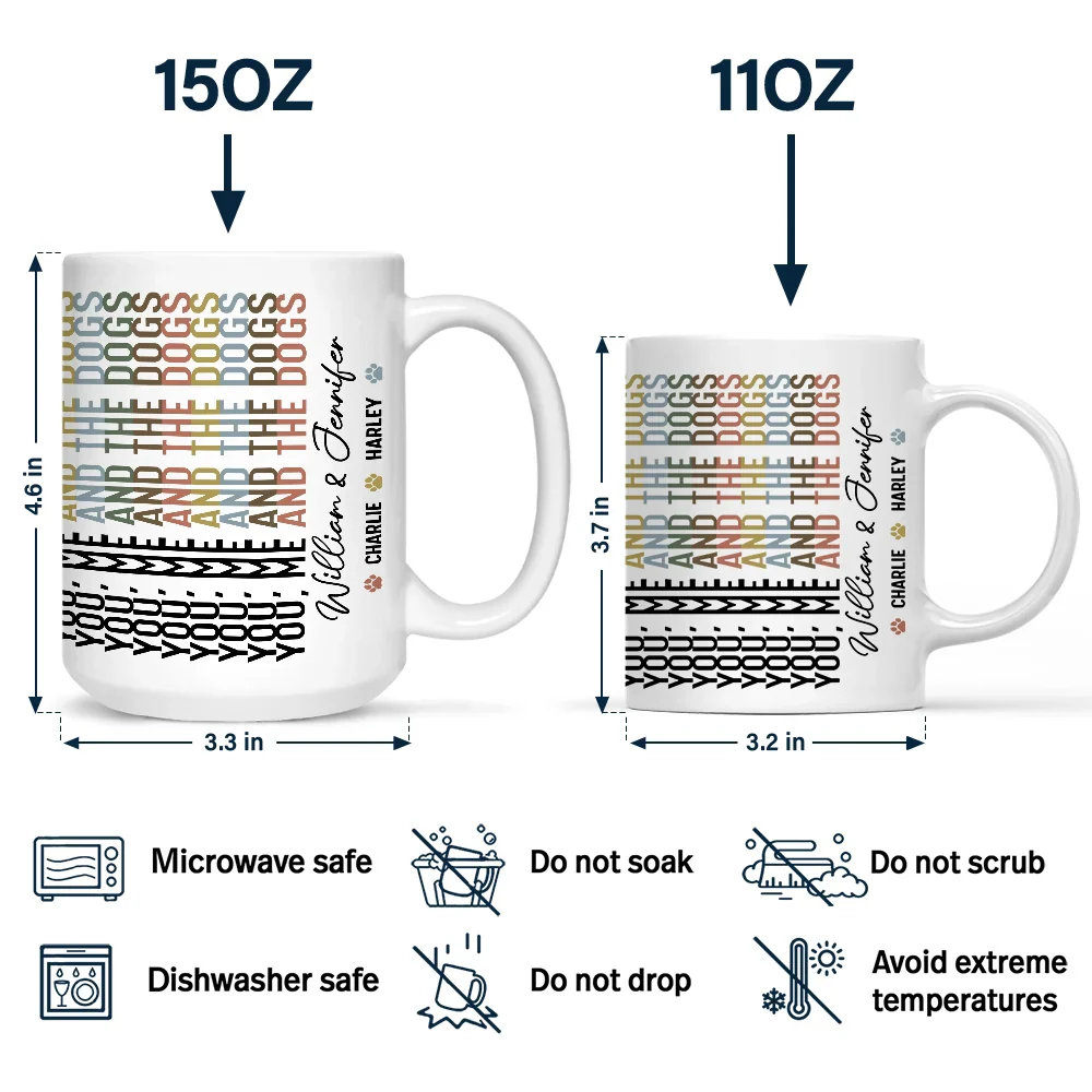 You Me And The Dog Cat Hidden Message - Personalized Mug - Image 4
