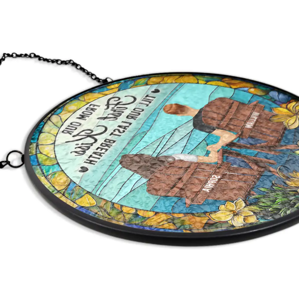 You & Me We Got This Couple - Personalized Stained Glass Window Hanging Suncatcher - Image 5