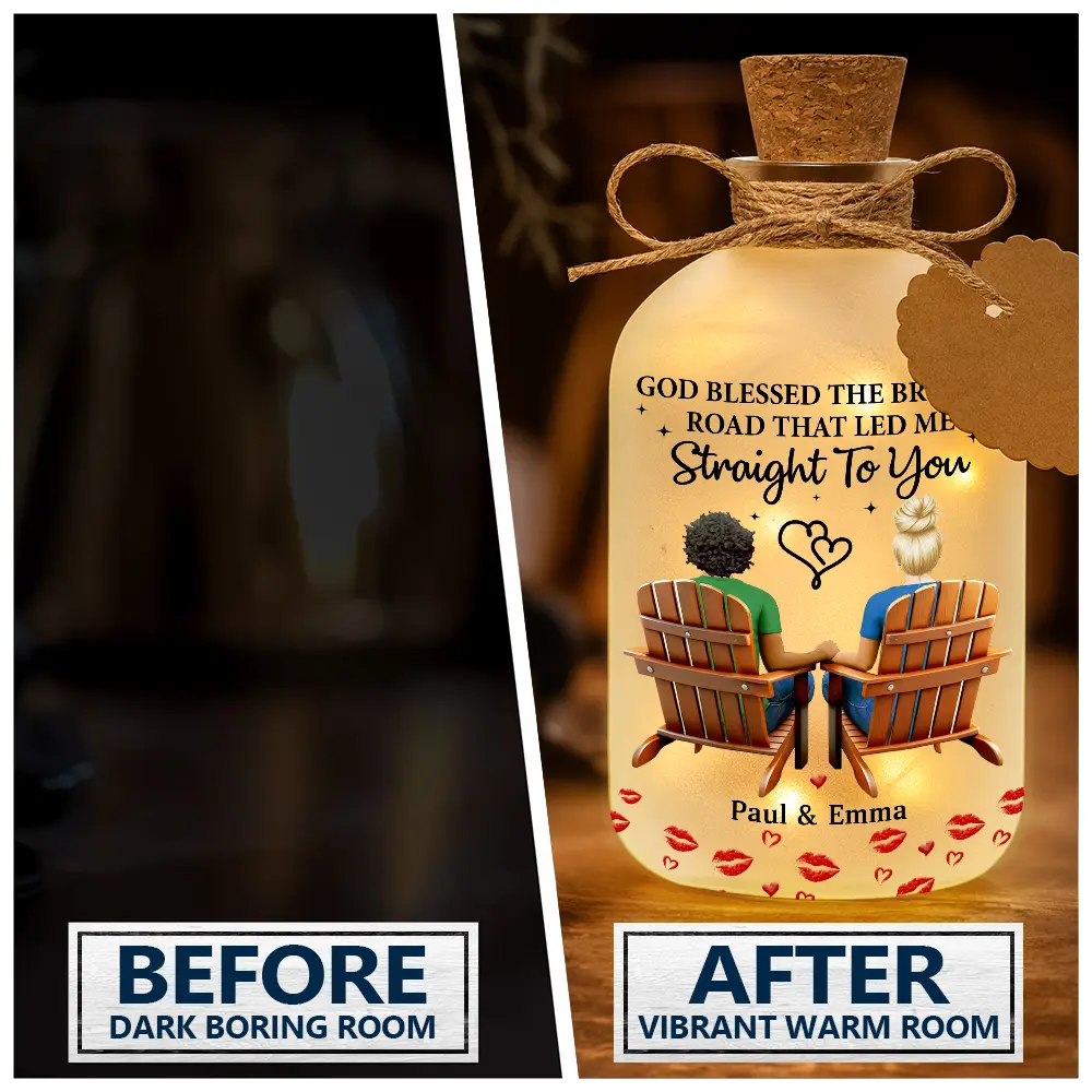 You & Me We Got This Holding Hands Couple - Personalized Short Bottle Light - Image 2