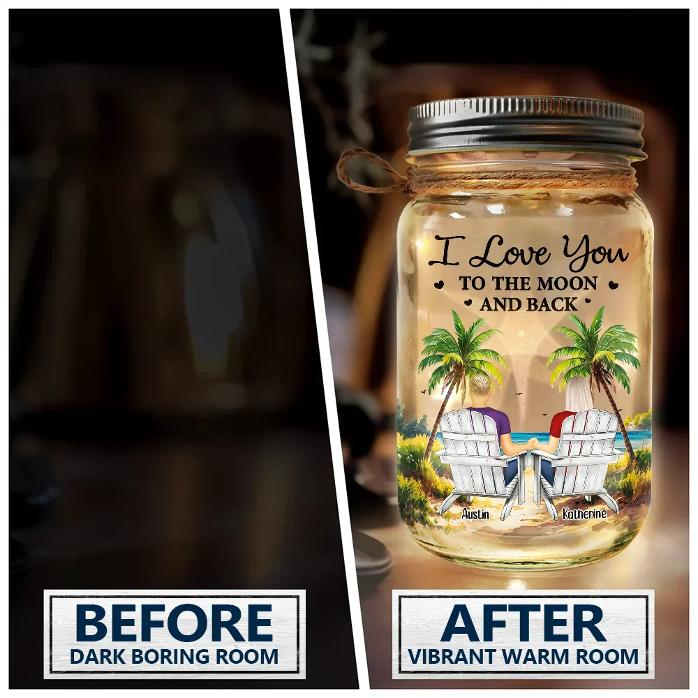 You & Me We Got This Landscape - Personalized Mason Jar Light - Image 4