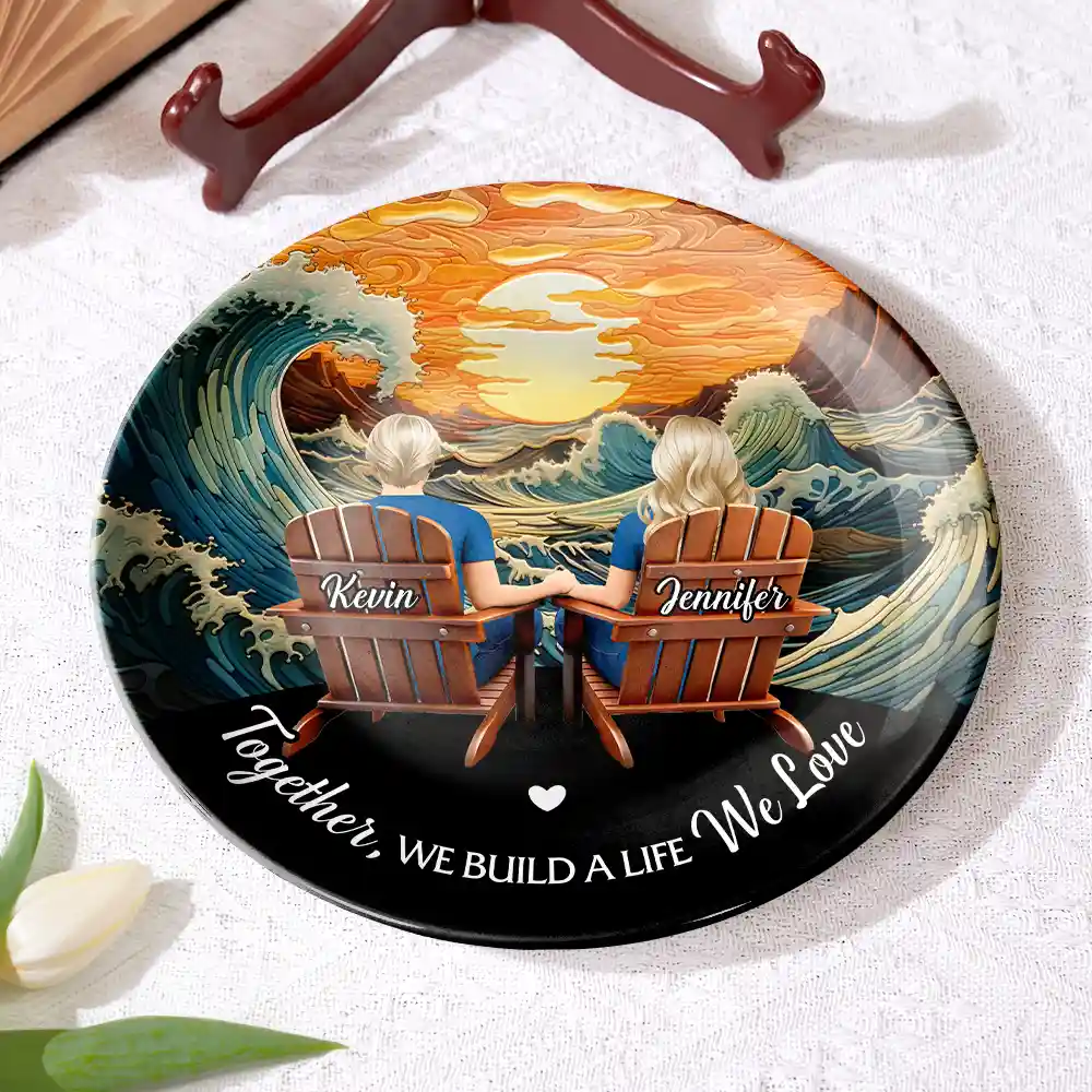 You & Me We Got This Till Our Last Breath - Personalized Ceramic Plate - Image 4