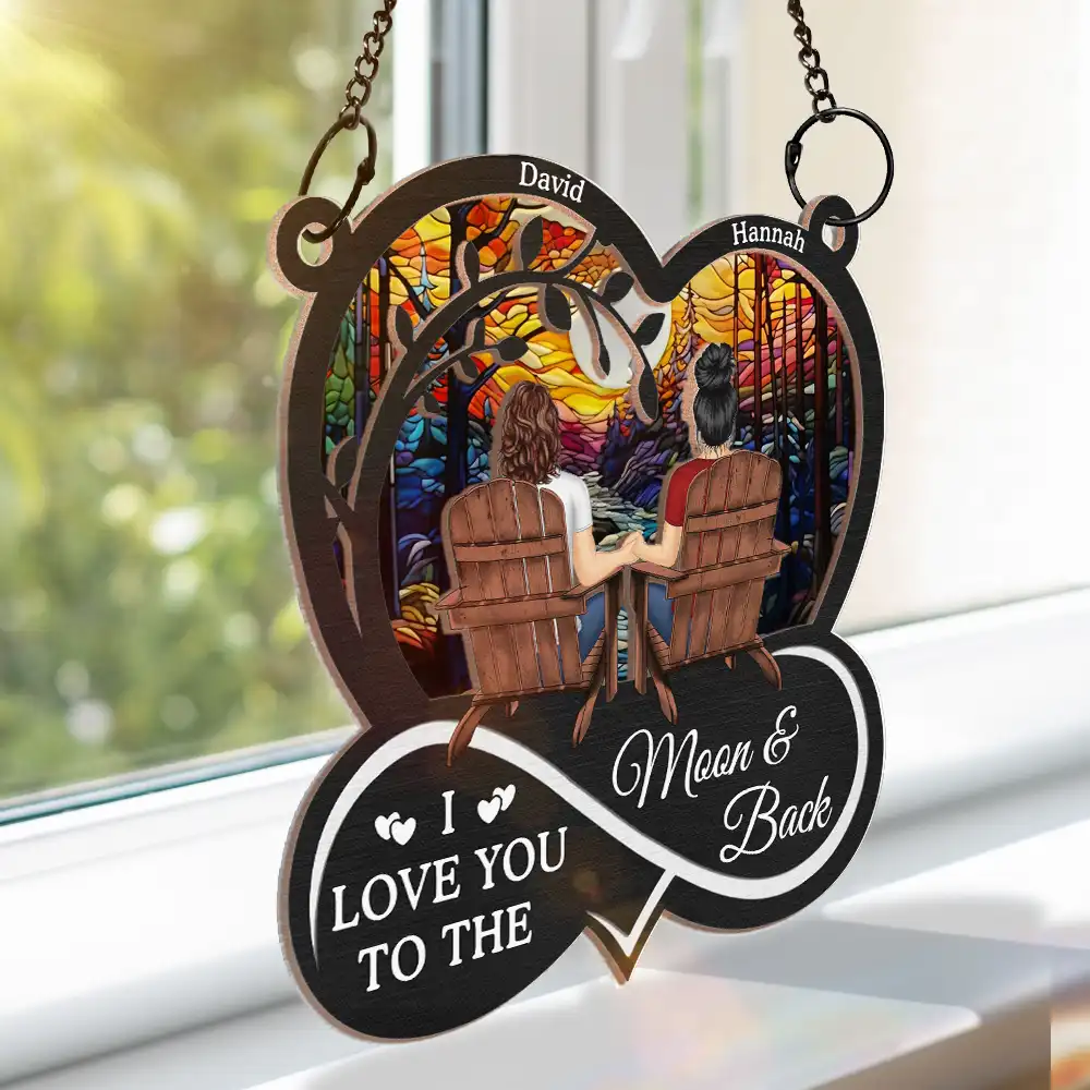 You & Me We Got This Till Our Last Breath - Personalized Window Hanging Suncatcher Ornament - Image 3