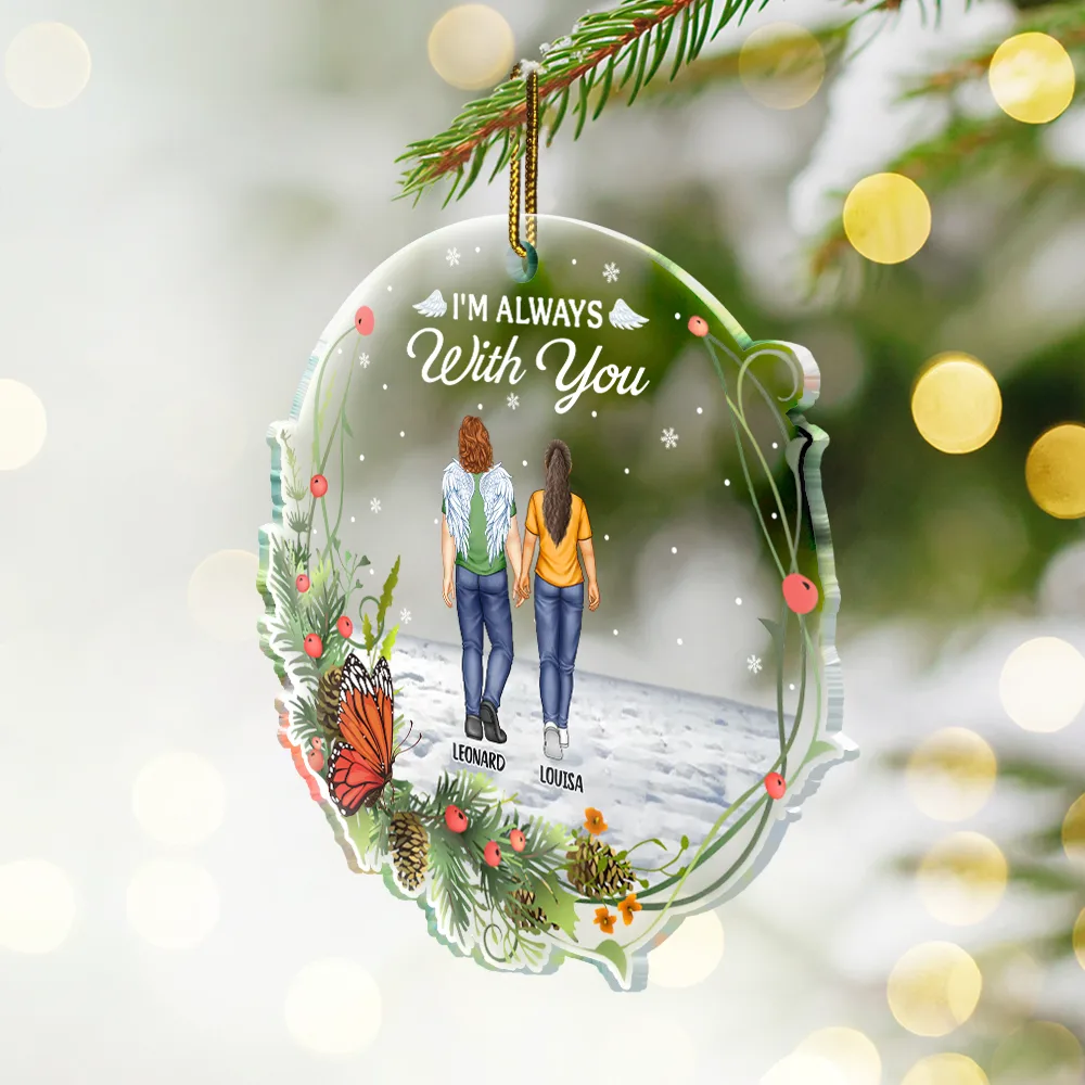 You Never Walk Alone Family Memorial - Personalized Custom Shaped Acrylic Ornament - Image 2