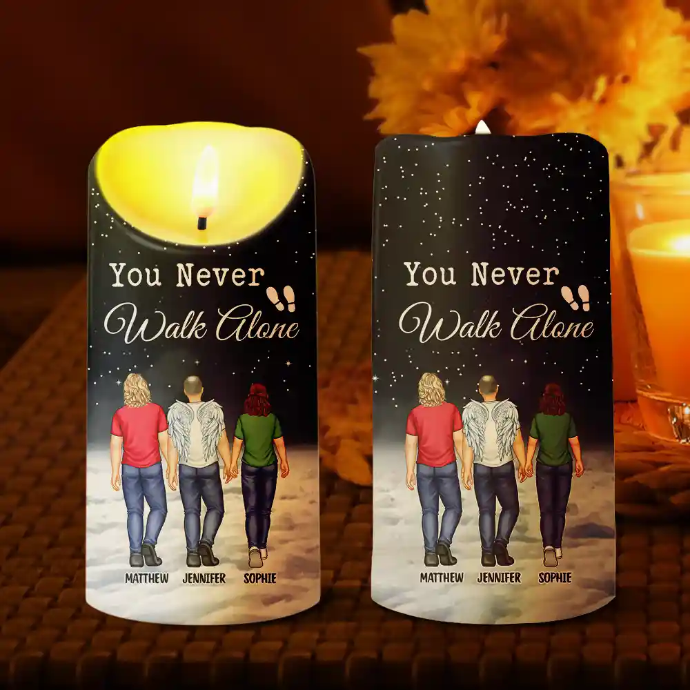 You Never Walk Alone - Personalized Flameless LED Candle - Image 2