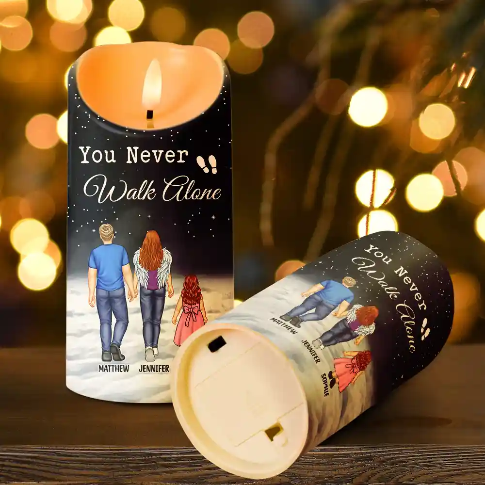 You Never Walk Alone - Personalized Flameless LED Candle - Image 4