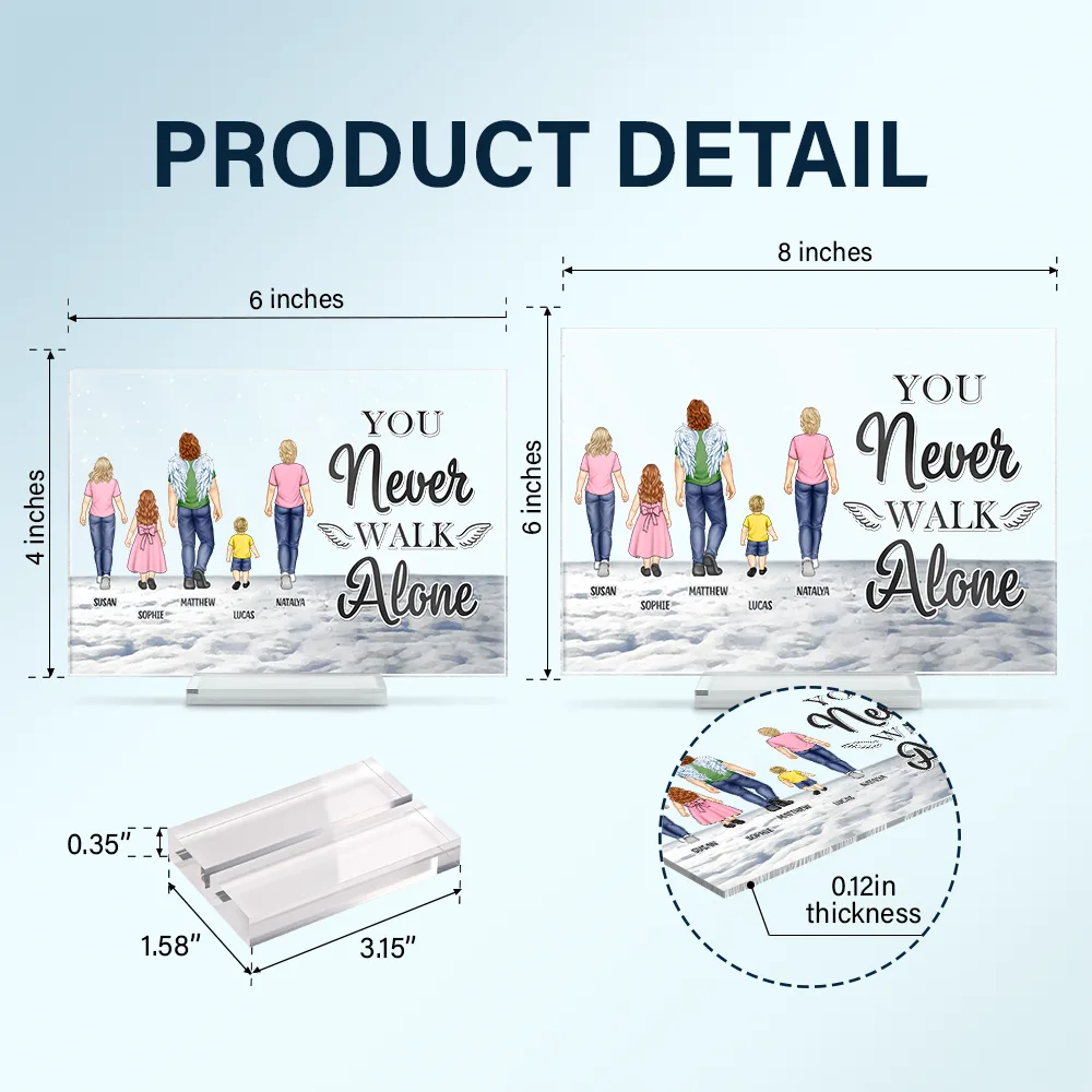 You Never Walk Alone - Personalized Horizontal Rectangle Acrylic Plaque - Image 5
