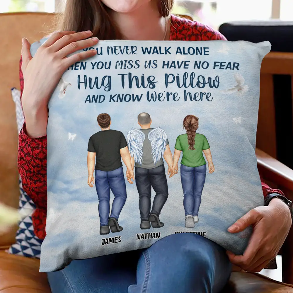 You Never Walk Alone When You Miss Me Hug This - Personalized Pillow - Image 2