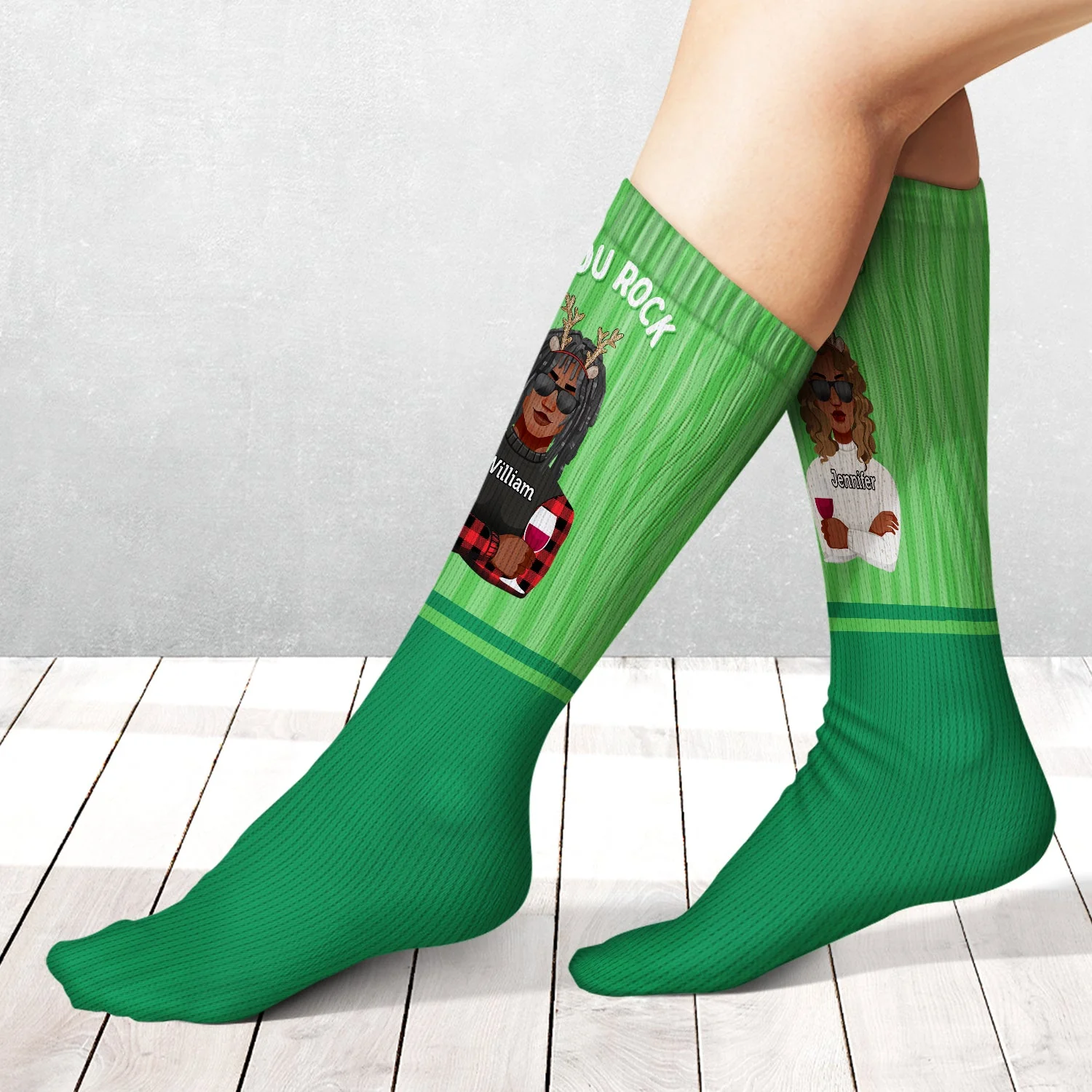 You Rock My Socks - Christmas Gift For Couples - Personalized Socks - Image 2