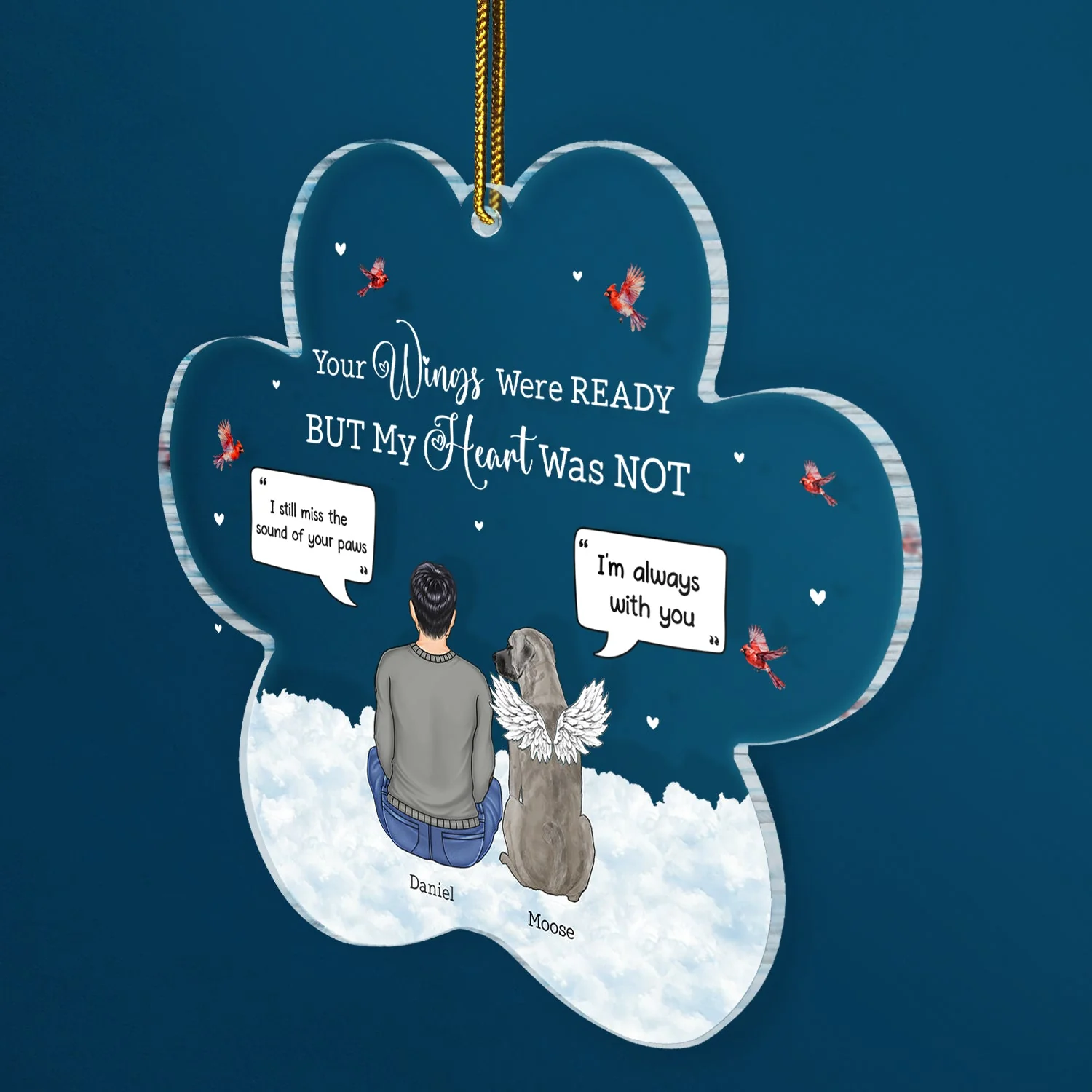 You Were My Favorite Hello And Hardest Goodbye - Christmas Memorial Gift - Personalized Custom Shaped Acrylic Ornament - Image 2