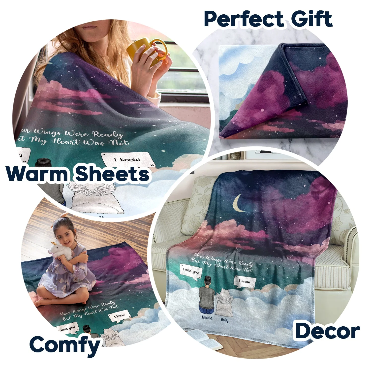 You Were My Favorite Hello And Hardest Goodbye - Memorial Gift - Personalized Fleece Blanket - Image 5