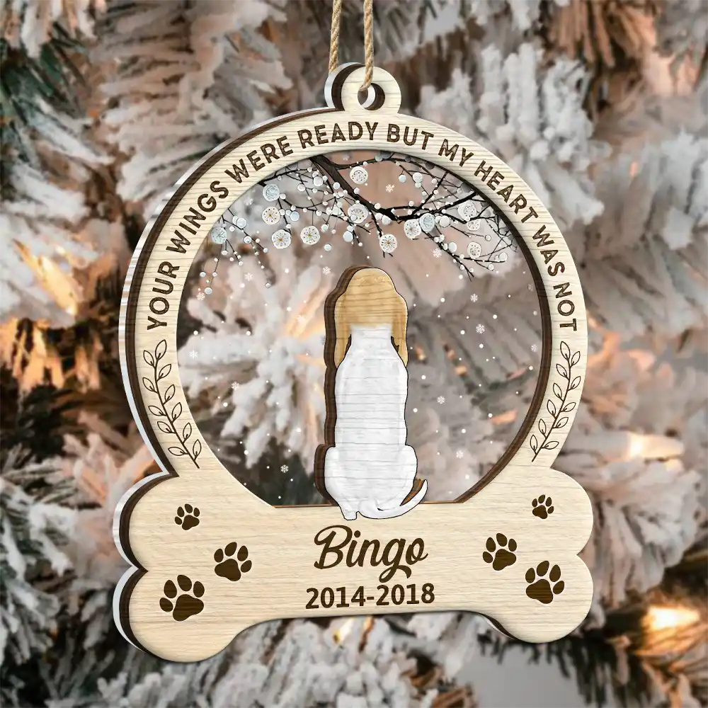 You Were My Favorite Hello And Hardest Goodbye - Personalized 2-Layered Mix Ornament - Image 3