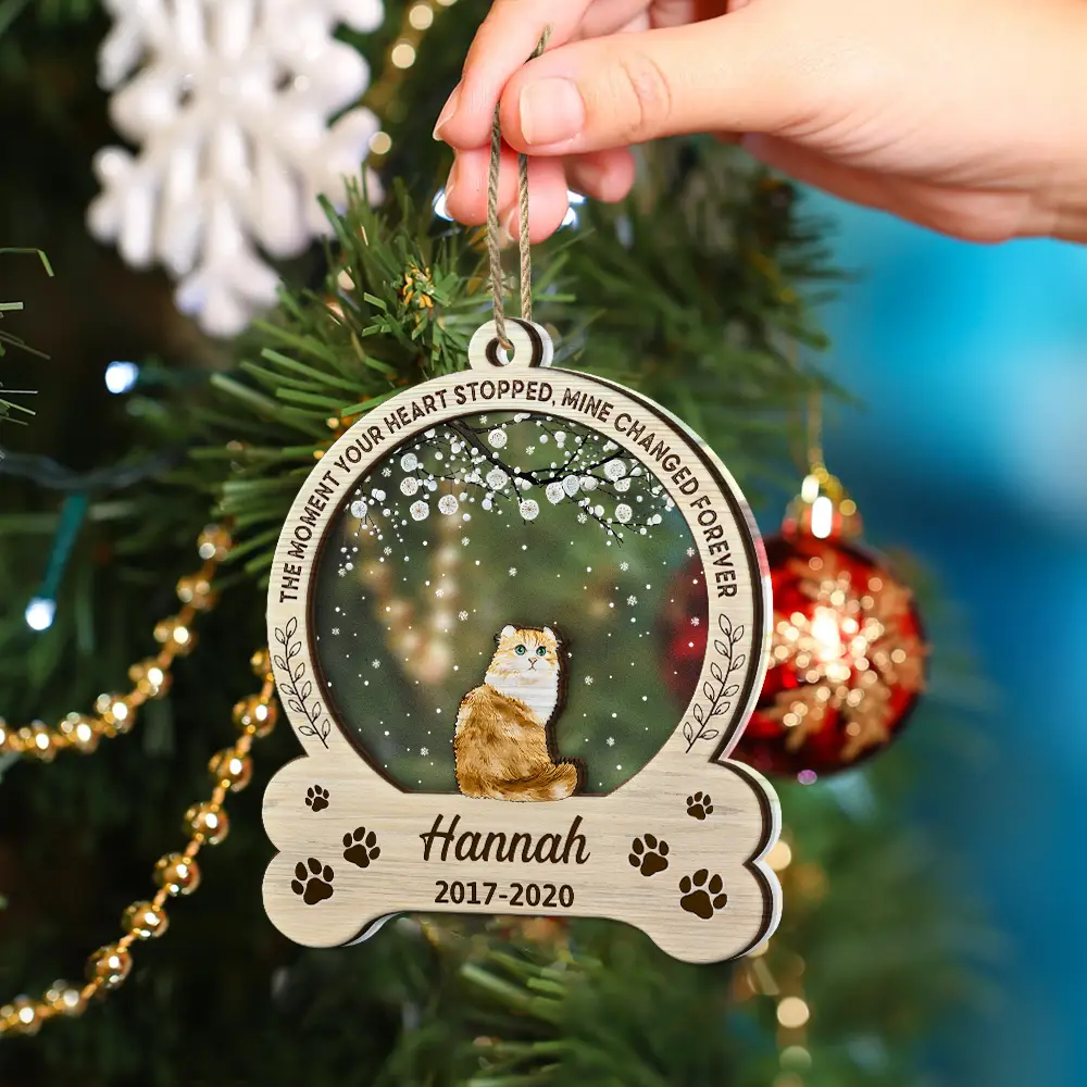 You Were My Favorite Hello And Hardest Goodbye - Personalized 2-Layered Mix Ornament - Image 4