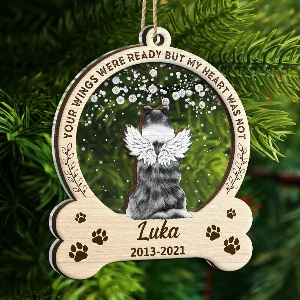 You Were My Favorite Hello And Hardest Goodbye - Personalized 2-Layered Mix Ornament - Image 5
