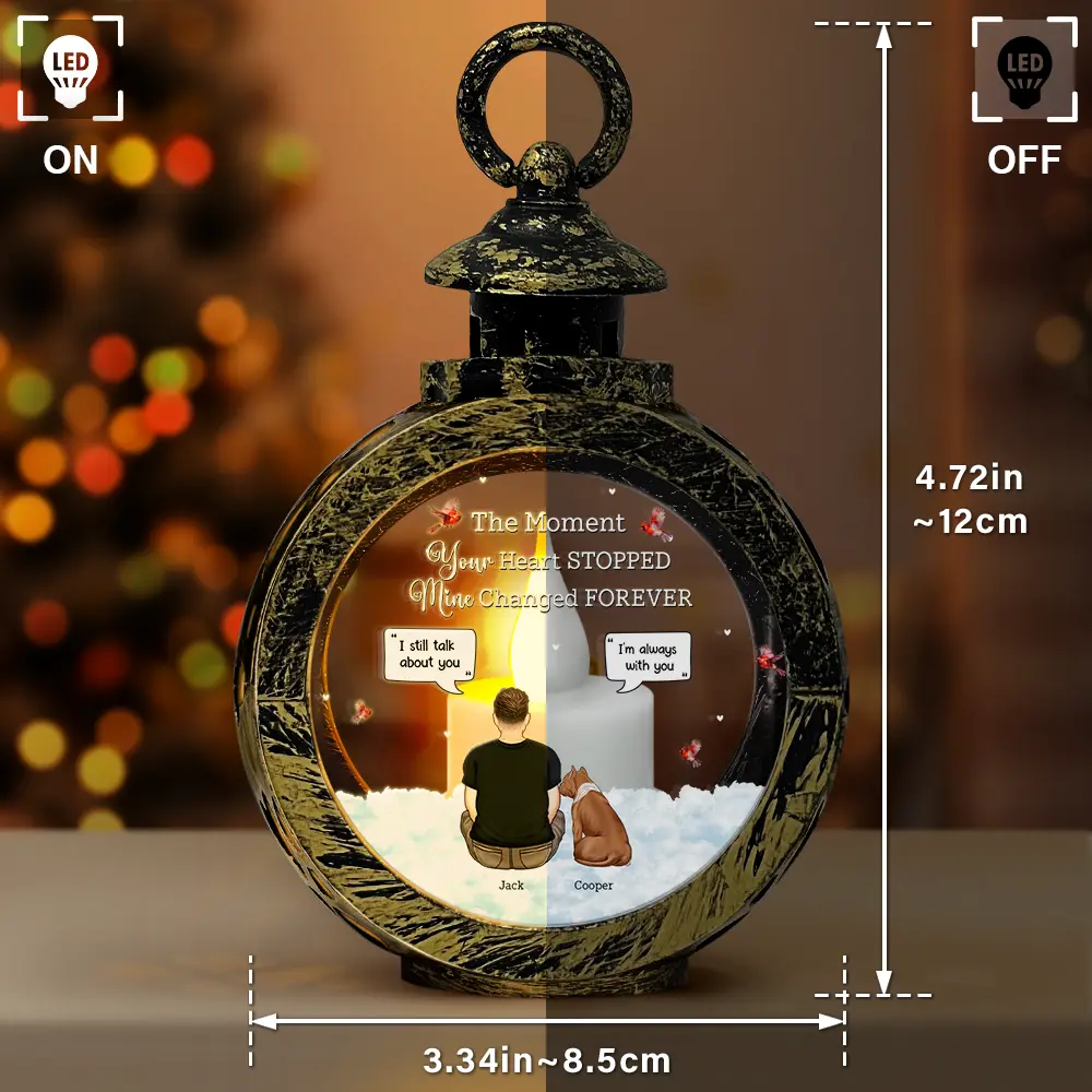 You Were My Favorite Hello And Hardest Goodbye - Personalized Candlelight Lantern Ornament - Image 3