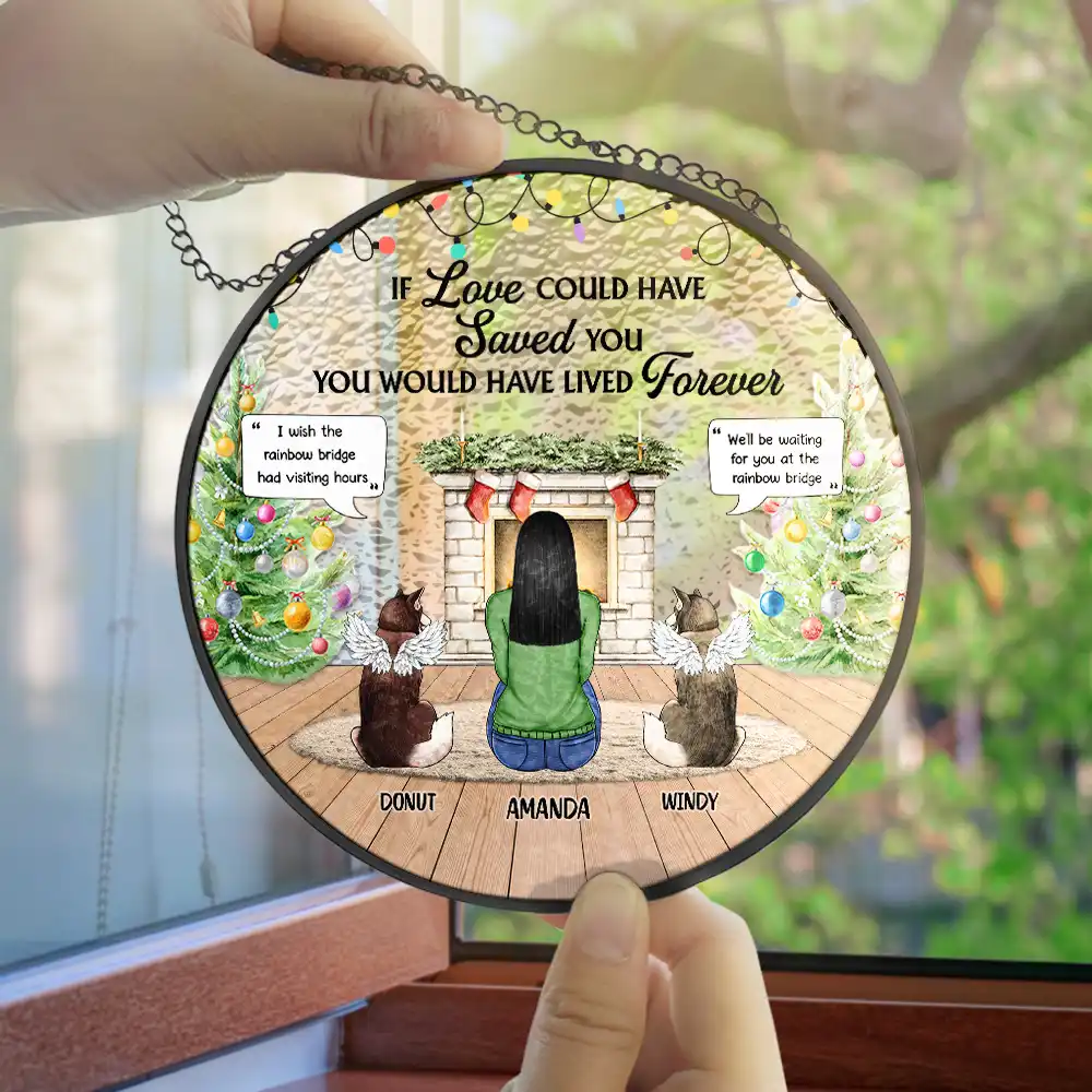 You Were My Favorite Hello And Hardest Goodbye - Personalized Stained Glass Window Hanging Suncatcher - Image 4