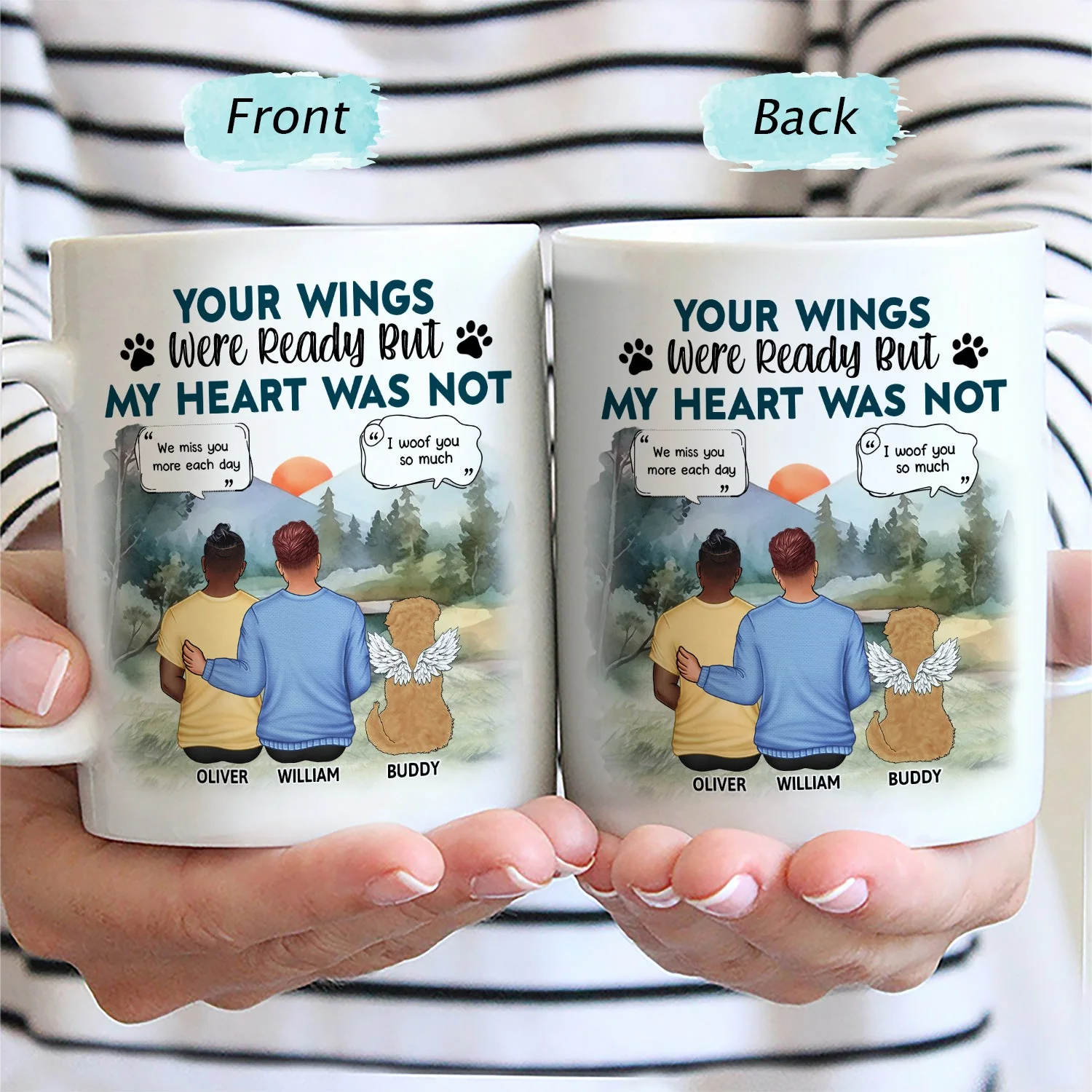 You Were My Favorite Hello - Memorial Gift For Dog Lovers, Dog Mom, Dog Dad - Personalized Mug - Image 2