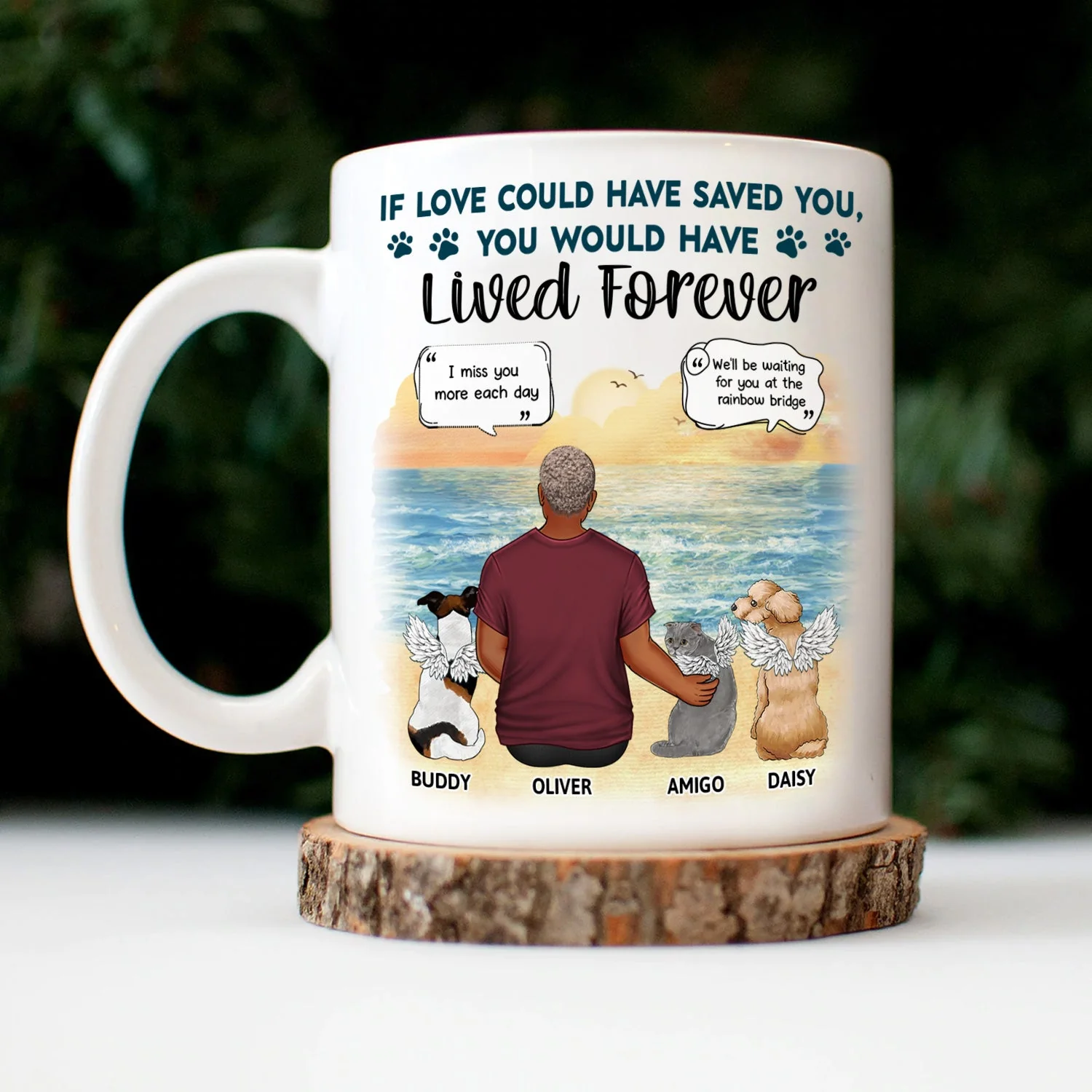 You Were My Favorite Hello - Memorial Gift For Dog Lovers, Dog Mom, Dog Dad - Personalized Mug - Image 3