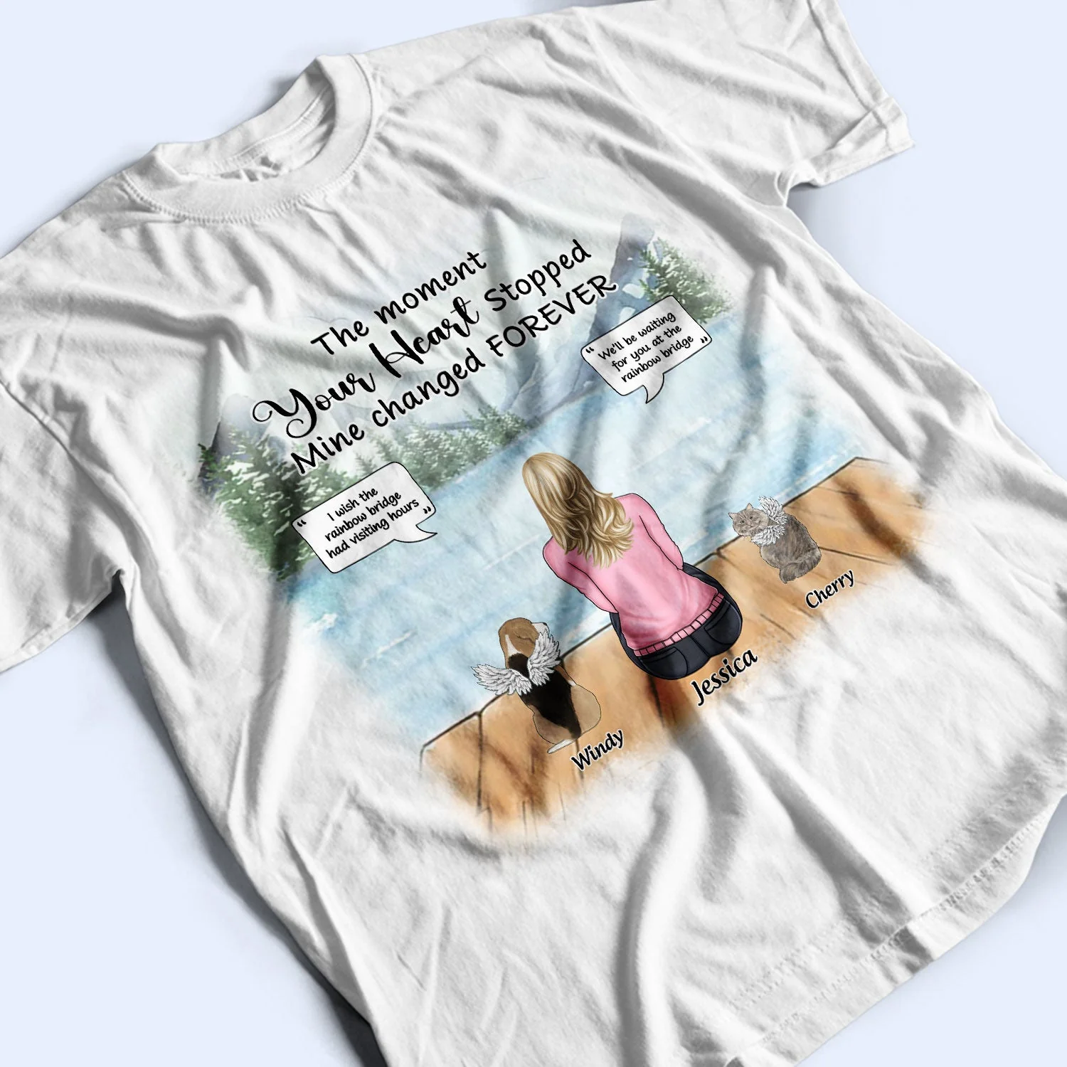 You Were My Favorite Hello - Memorial Gift For Pet Lovers - Personalized T Shirt - Image 3