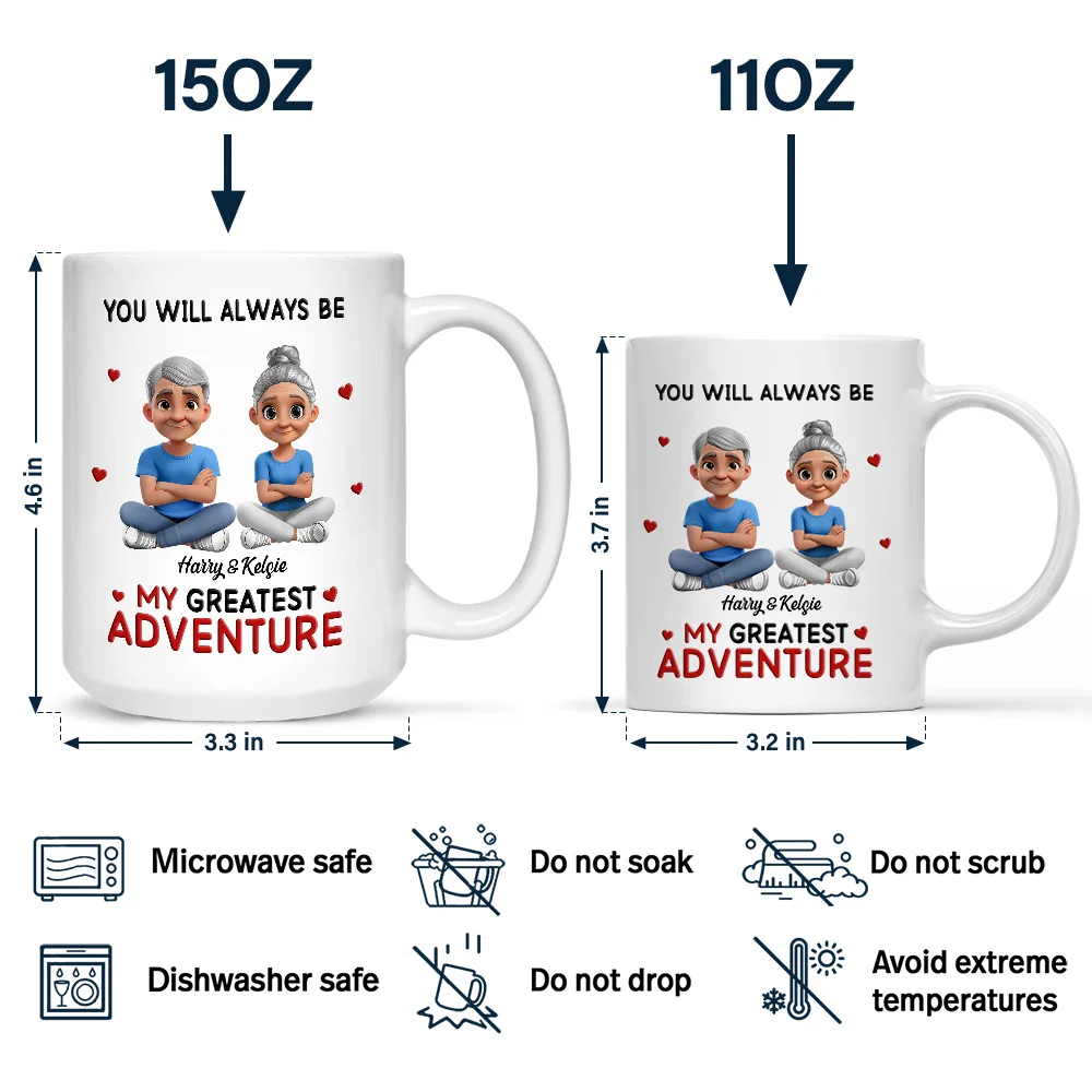 You Will Always Be My Greatest Adventure - Personalized Mug - Image 4