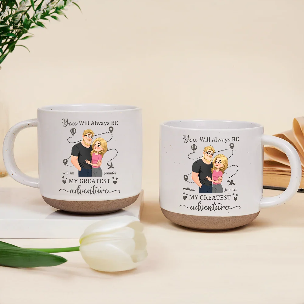 You Will Always Be My Greatest Adventure - Personalized Pottery Mug - Image 2