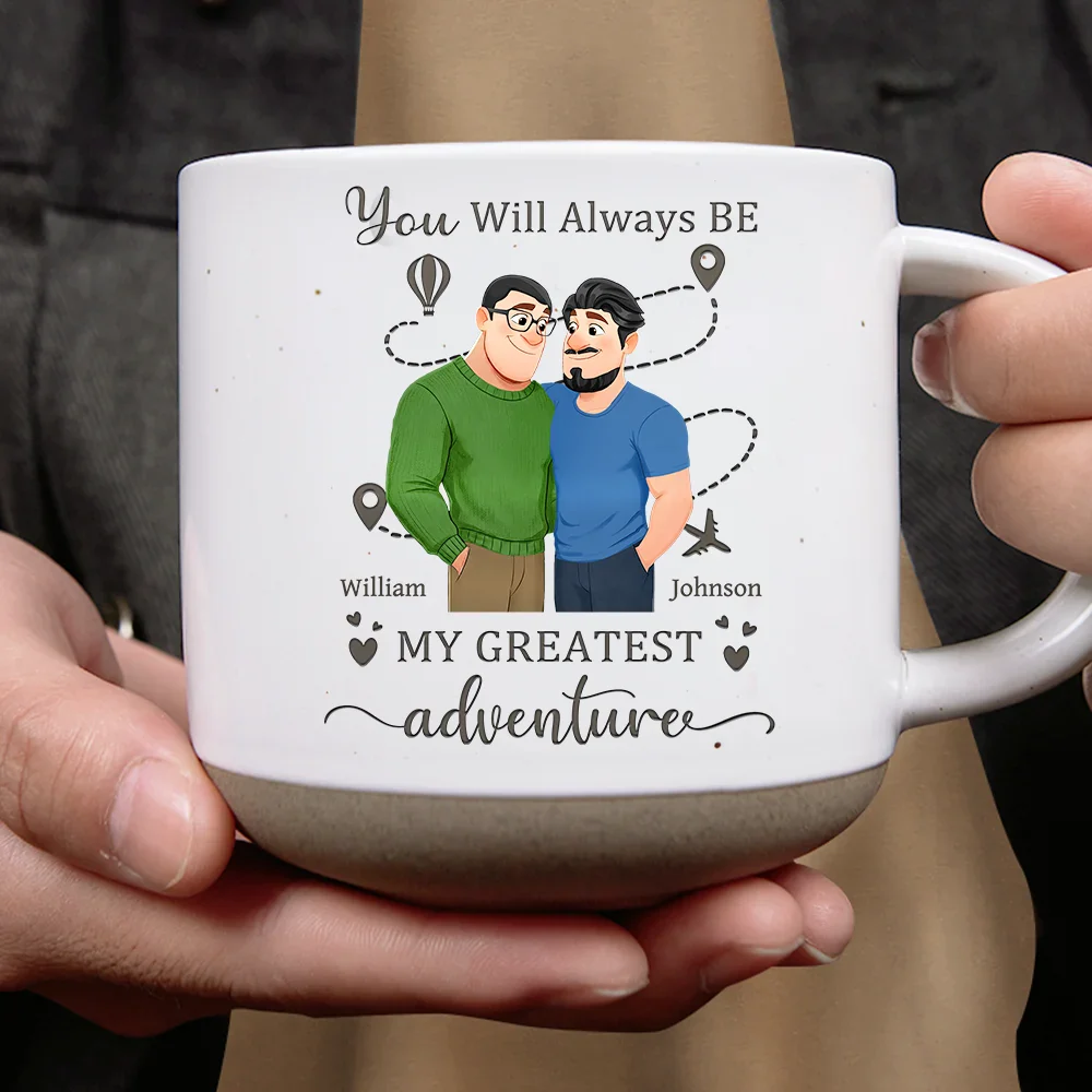 You Will Always Be My Greatest Adventure - Personalized Pottery Mug - Image 4
