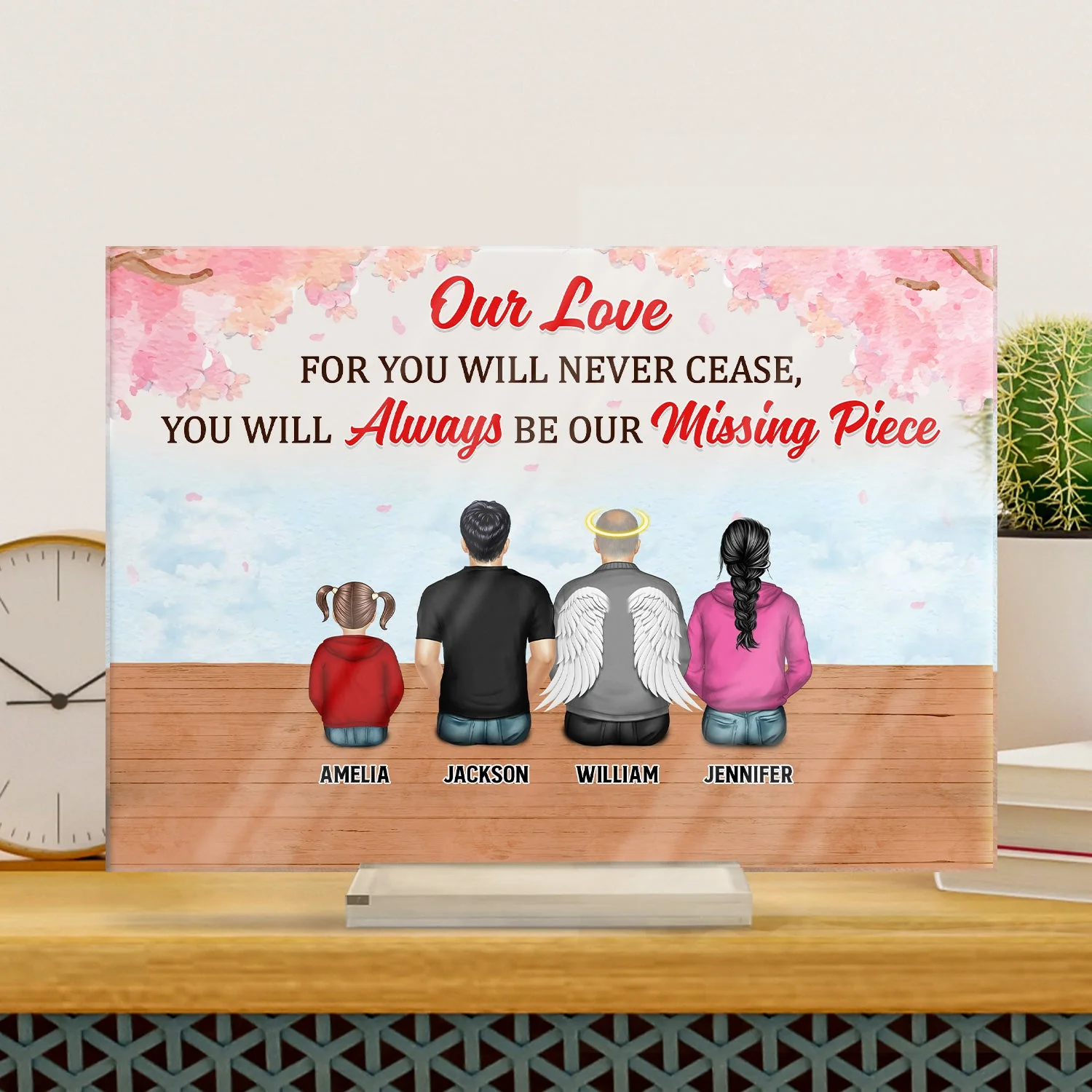 You Will Always Be My Missing Piece - Memorial Gift - Personalized Custom Horizontal Rectangle Acrylic Plaque - Image 3
