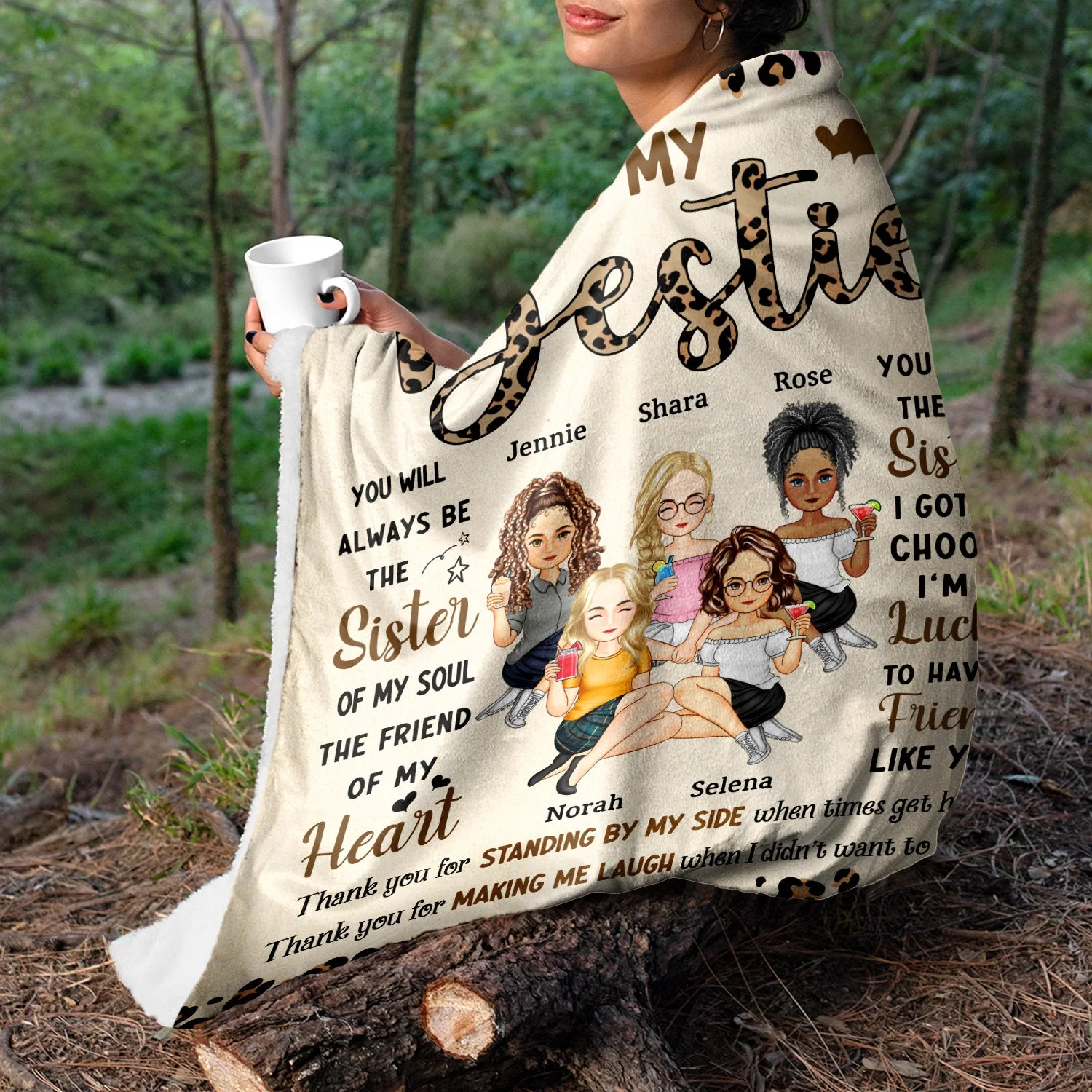 You Will Always Be The Sister Of My Soul - Gift For Besties, Best Friends - Personalized Fleece Blanket - Image 5