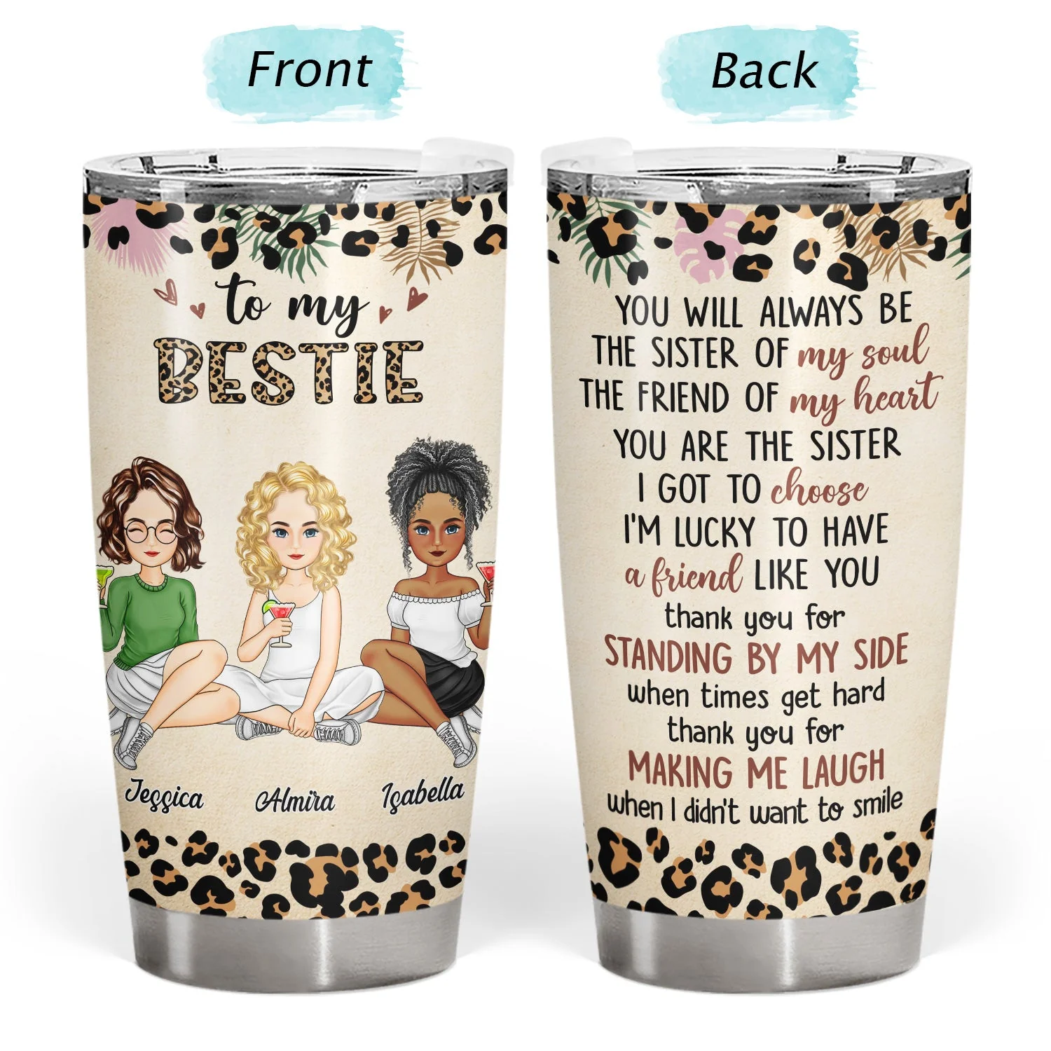 You Will Always Be The Sister Of My Soul - Gift For Besties, Best Friends - Personalized Tumbler - Image 3