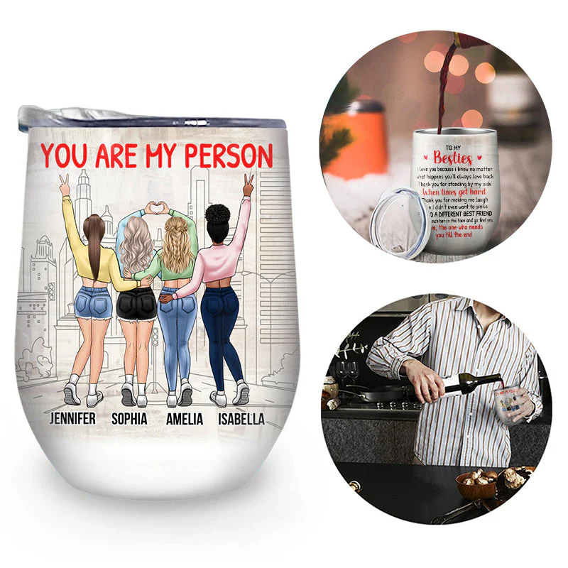 You'll Always Love Back - Gift For Bestie, Sister - Personalized Custom Wine Tumbler - Image 2